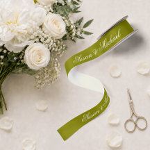 Casamento Verde Oliva Elegante Caligrafia Script 