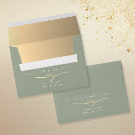 Casamento Verde Sage Dourado