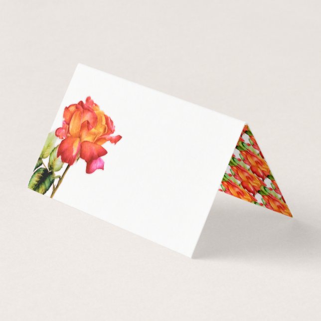 Casamento vermelho-alaranjado com rosa de chá híbr (Frente)