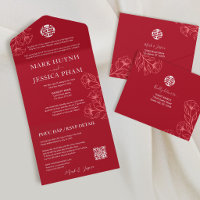 Casamento Vermelho Bilingue Vietnamita Inglês