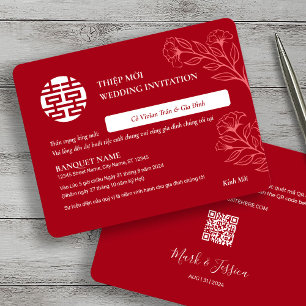 Casamento Vermelho Bilíngue Vietnamita, Thiep Moi