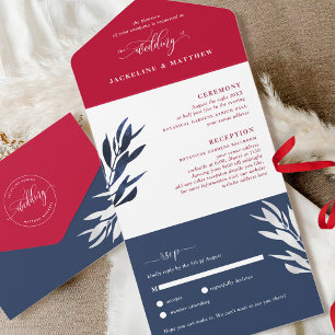 Casamento Vermelho Branco e Azul com RSVP Al Perfu