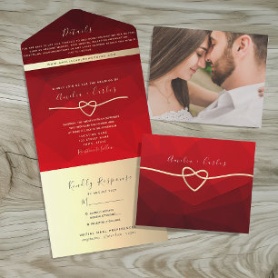Casamento Vermelho Moderno Minimalista