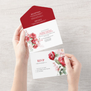 Casamento Vermelho Rosa e Vivo