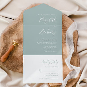 Casamento Vidro do Mar com Script Moderno Minimali