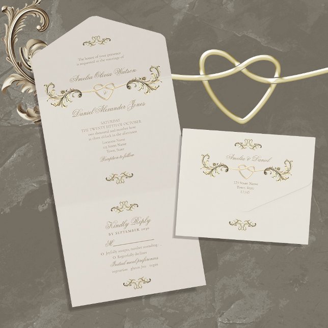 Casamento Vintage Barroco Dourado (Criador carregado)