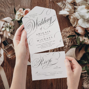 Casamento vintage clássico de caligrafia elegante