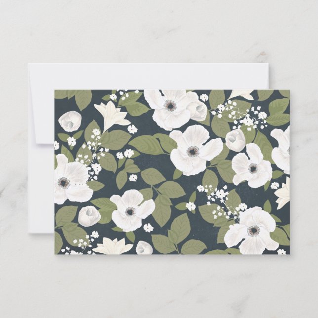 Casamento vintage de camisa branca RSVP (Frente)