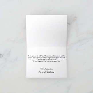 Casamento vintage decor Cartões de agradecimentos 