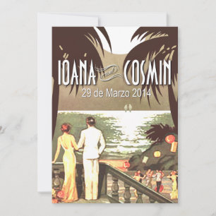 Casamento Vintage na Praia Art Déco com tons rosad