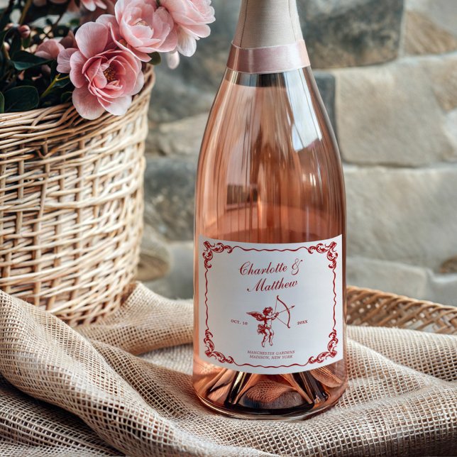 Casamento vintage Vermelho de Seta Cupido (Criador carregado)