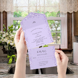 Casamento violet lavanda confetti rsvp
