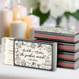 Casamento Whimsical Com A Mão Desenhada Funky Vint