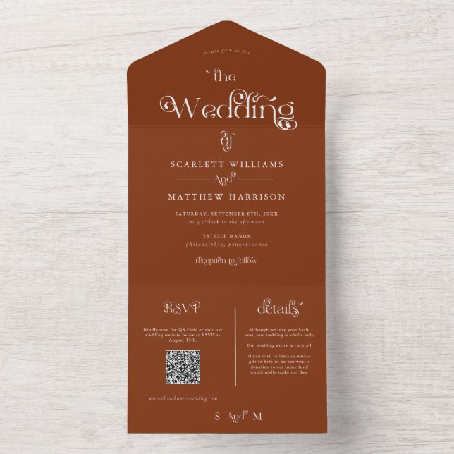 Casamento Whimsical Elegante Terracotta (Inside)