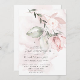 Casamento | Woodland Blush Pink Rose Convite