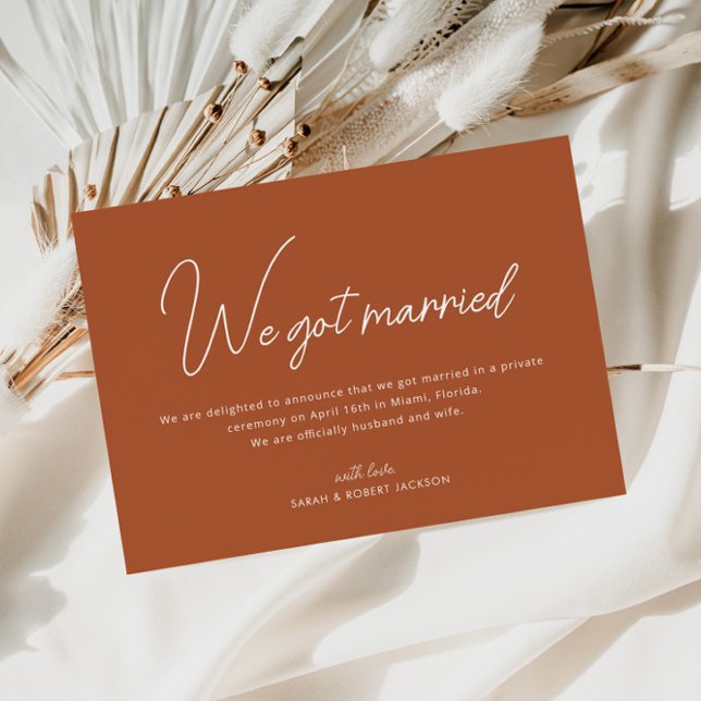 Casamos com o anúncio do casamento de Terracotta (Criador carregado)