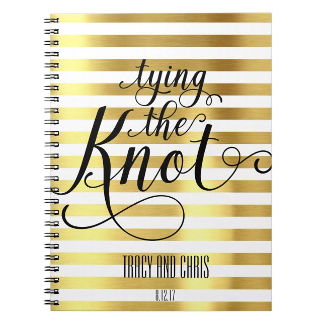 Casando branco e Dourado que Wedding o caderno (Frente)