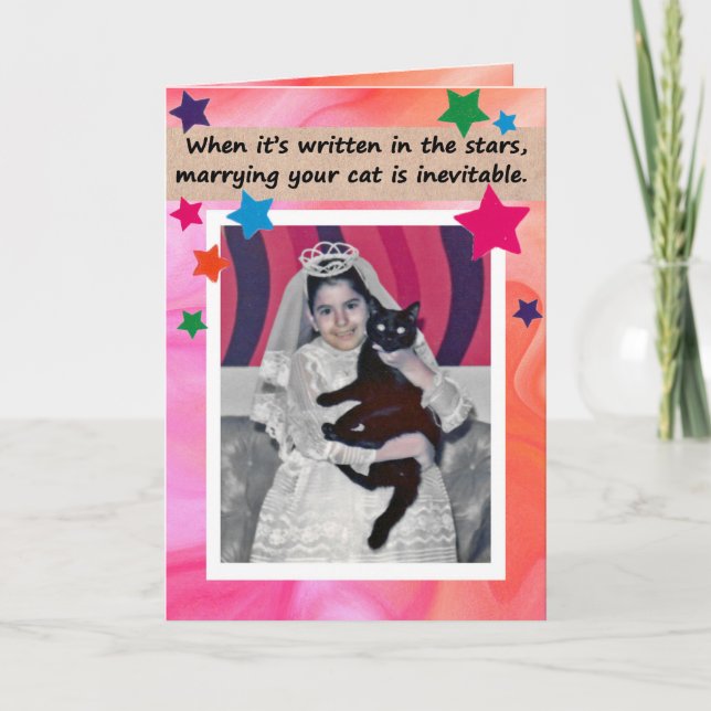 Casando com seu cartão de gato (Frente)