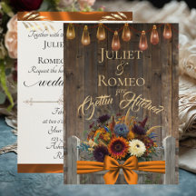 Casando-se com Flores Silvestres e Fita - Cobre
