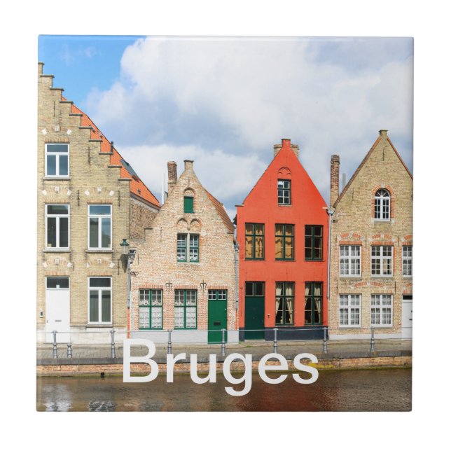 Casas antigas de Bruges, Bélgica (Frente)