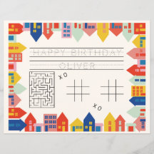 Casas Coloridas Local de Atividade de Aniversário