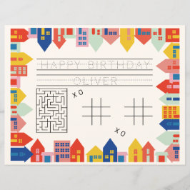 Casas Coloridas Local de Atividade de Aniversário