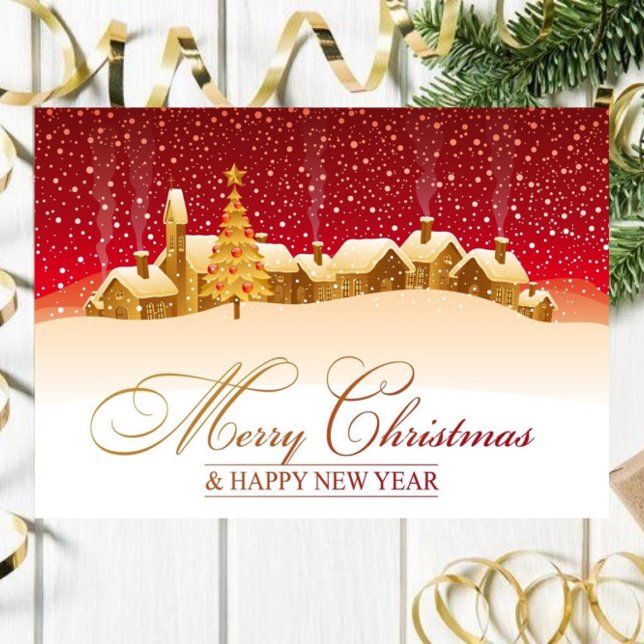 Casas com Cartão de Natal de Neve (Criador carregado)