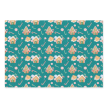 Casas de pão-de-gengibre e canas doces