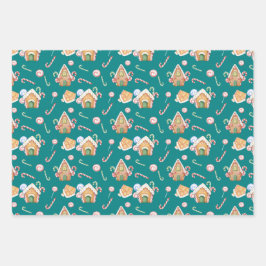 Casas de pão-de-gengibre e canas doces