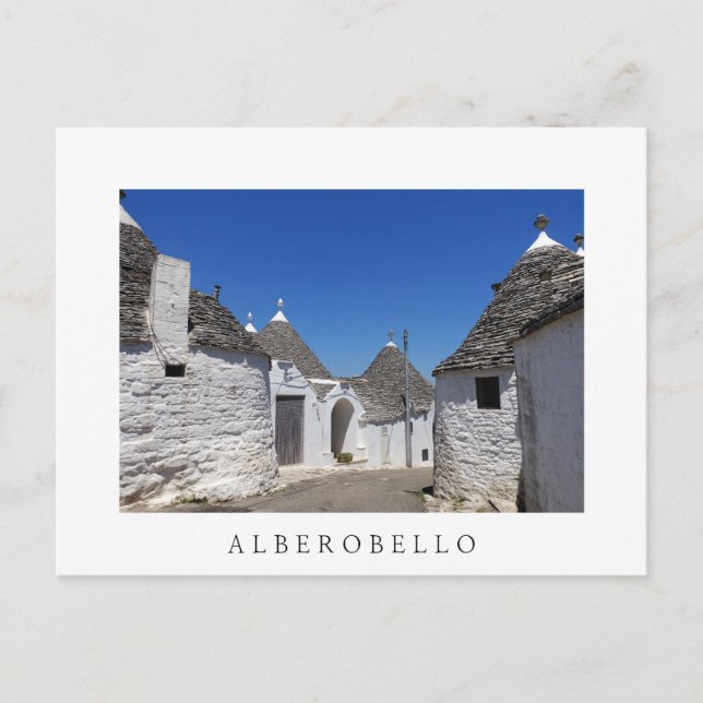 Casas de Trulli, Alberobello, Puglia — cartão post (Frente)