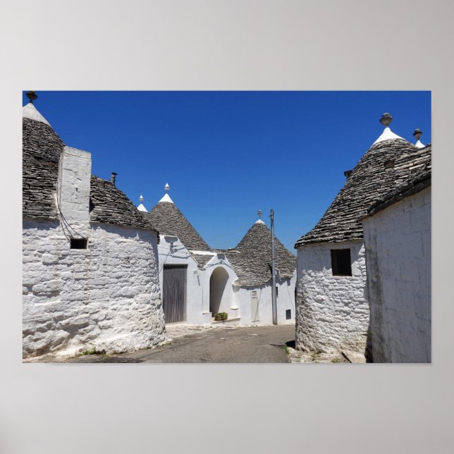 Casas de Trulli em Alberobello, Puglia poster impr (Frente)