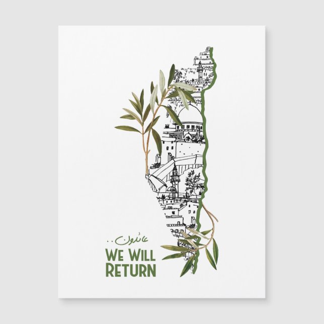 Casas dentro do mapa, abraçadas por ramos de olive (Frente)