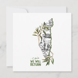 Casas dentro do mapa, abraçadas por ramos de olive