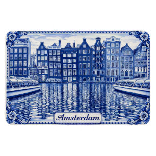 casas do canal de Amsterdã ímã