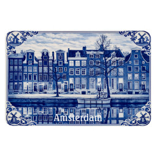 casas do canal de Amsterdã ímã