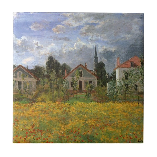 Casas em Argenteuil de Claude Monet, Arte Antigo (Frente)
