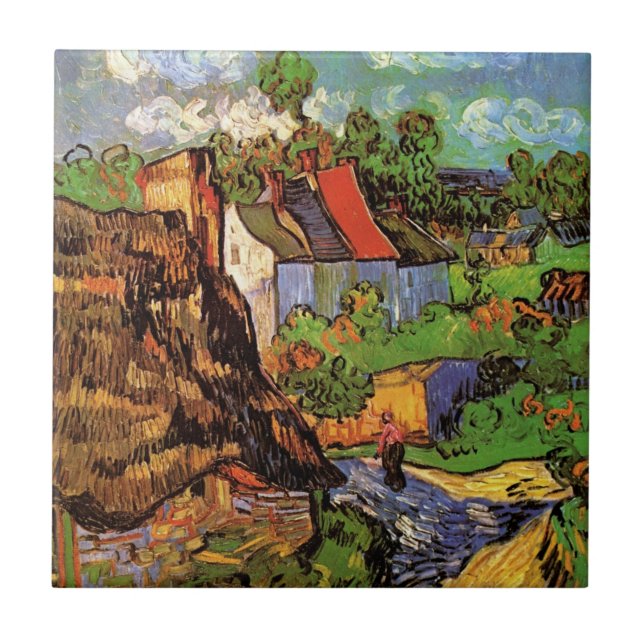 Casas em Auvers por Vincent van Gogh (Frente)