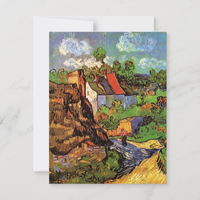 Casas em Auvers por Vincent van Gogh (Frente)