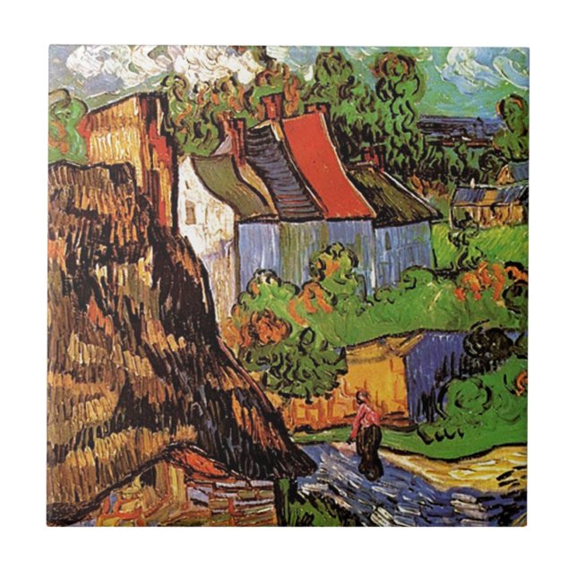 Casas em Auvers, Vincent van Gogh. Aldeia (Frente)