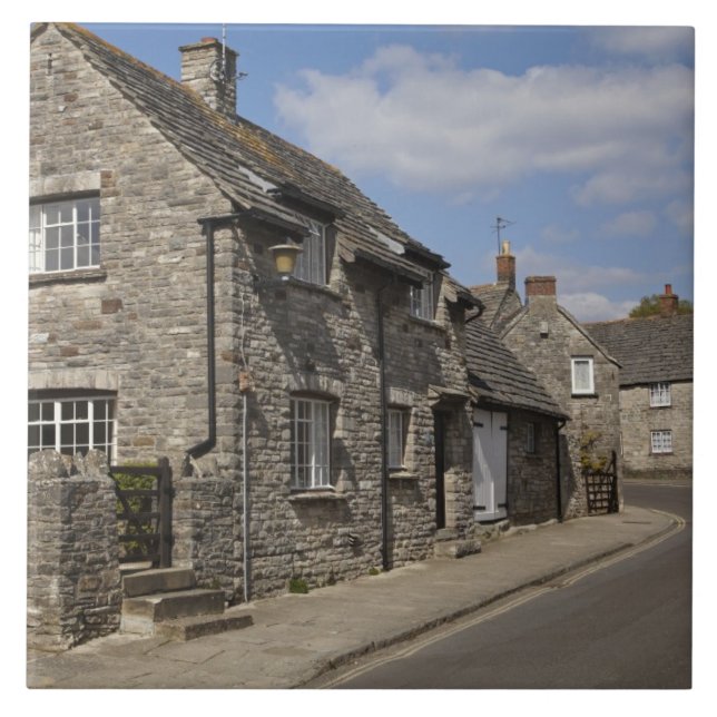 Casas, vila de Corfe Castle, Dorset, Inglaterra, (Frente)