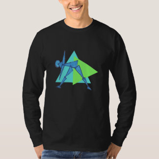 Casca de triângulo - Camisas de Yoga de Capa longa