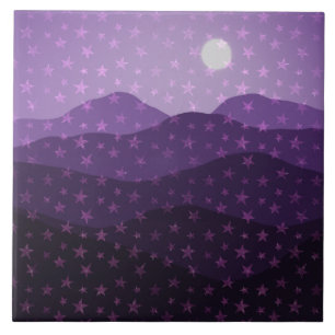 Cascade of Stars over Purple Mountains Abstract