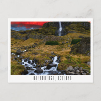 Cascata de jarnafosina, cartão postal da Islândia