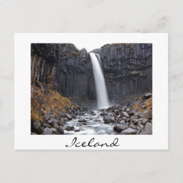 Cascata de Svartifots na Islândia — cartão postal
