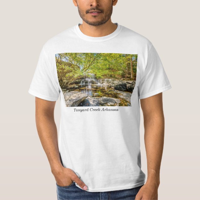 Cascata De Tanyard Creek Na Camiseta De Queda (Frente)