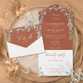 Cascata de Verdura Floral Terracota Casamento