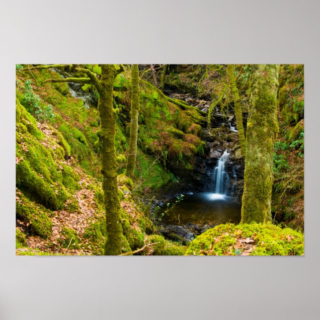 Cascata em Argyll, Poster na Escócia (Frente)