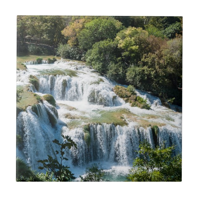 Cascata no Parque Nacional de Krka - Dalmácia, Cro (Frente)