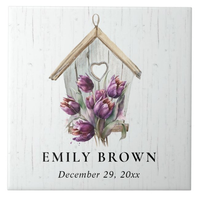 Caserna Floral Rústica Roxo-Roxo-Branca (Frente)