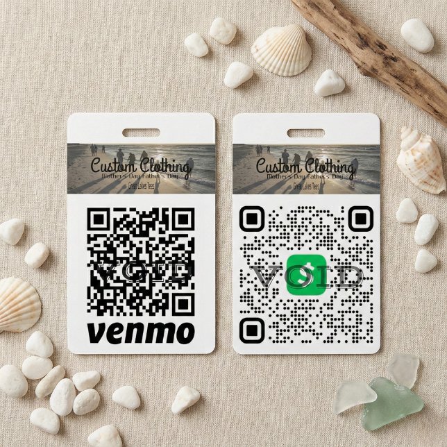 Cash App e Venmo - Crachá de Empresa de Código QR (Professional Mobile Payment Solution)